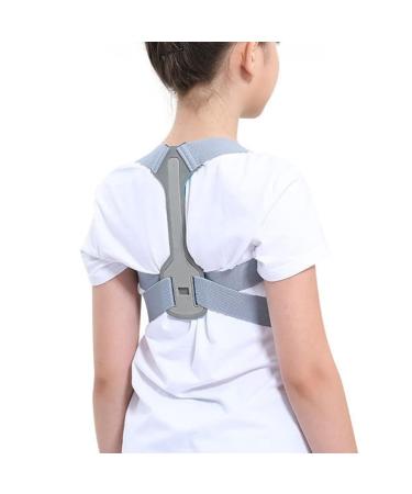 Kids Humpback Posture Corrector Student Upper Back Brace Invisible Back Straightener Boys Girls Shoulder Neck Clavicle Support Teenagers Hunchback Correction Belt ( Color : Gray Size : Small ) Small Gray