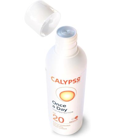 Calypso Once A Day Sun Protection Lotion SPF20 | 8 Hours | Non Greasy | 4 Star UVA Rating | 200 ml - Buy Online on GoSupps.com