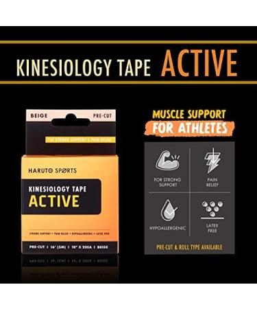 HARUTO Sports Kinesiology Tape Active Roll-Type - 5M - Beige - Buy Online on GoSupps.com