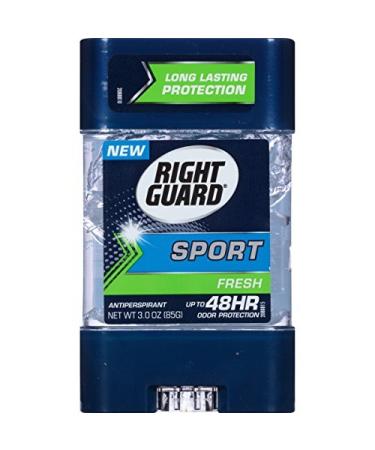Right Guard Sport Clear Gel Antiperspirant Fresh 3 Ounce (Pack of 6)