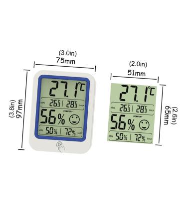 Balacoo Mini Thermometer & Hygrometer - Digital Outdoor Temperature Gauge with LED Display | Compact Weather Monitor for Home & Garden - Buy Online on GoSupps.com