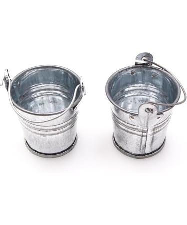 Mini Metal Bucket Doll Storage Bucket Mini Boo Buckets Mini Halloween Buckets Miniature Toy Doll Kitchen Living Room Accessory Wedding Birthday Silver - Buy Online on GoSupps.com