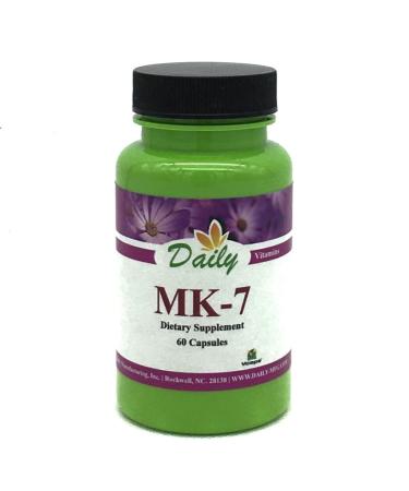 Daily's MK-7 (K2) (Non-GMO, Vegan & Kosher Certified, Vitamin K2 200 mcg, 60 Vegetarian Capsules)