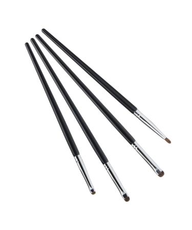 PLAFOPE 4pcs Eye Shadow Brush Set Eyeshadow Brush Makeup Eyeliner Brush Eye Makeup Kit Black