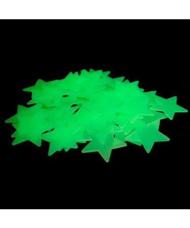 24 Magical 3D Glow in The Dark Star Shapes Luminous Fluorescent Stickers DIY Wall Ceiling Decal Murals for Sensory Nursery Baby Kids Bedroom Living Room Decoration (24 Stars)