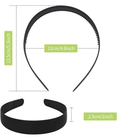 Cinaci 10 Pieces in 5 Styles Non Slip Dark Coffee Black Wavy Braided Matte Wide Thin Elastic Plastic Headbands with Teeth Sports Hair Bands for Men Women Girls Teens Kids Dark Coffee+Black - Buy Online on GoSupps.com