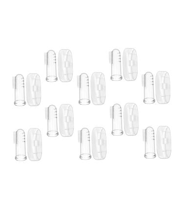 Healvian 20 sentences fingerbrush fingerling toys thumb toothbrush silicone toothbrush for babies baby finger toothbrush made of silicone baby massage child finger bed pets pet kiesel gel 1 piece (1 Pack) transparentx2stk