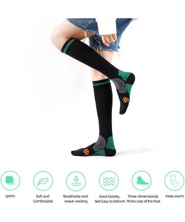 Compression Socks (2 Pair) 20-30 mmHg for Men & Women - Cycling & Running Support XXL Orange - Buy Online on GoSupps.com