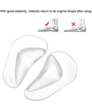 2 Pairs/Set Silicone Arch Support Cushion Insoles for Foot Pain Relief (Clear) - Buy Online on GoSupps.com