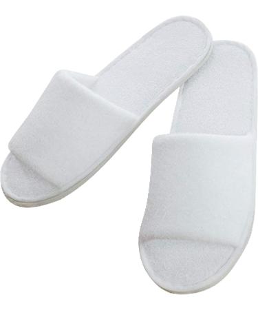 KabinChiu 6 Pairs Disposable Spa Slippers White - Universal Size for Hotel, Home, Nail Salon - Non-Slip Open Toe Design for Women and Men - Buy Online on GoSupps.com