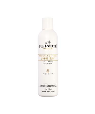 CURLSMITH - Shine Jelly  Light Hold Styling Gel with Frizz Protection  Sensitive  Fragrance Free  For All Curl and Hair Types  Vegan (8 fl oz) 8 Fl Oz (Pack of 1)