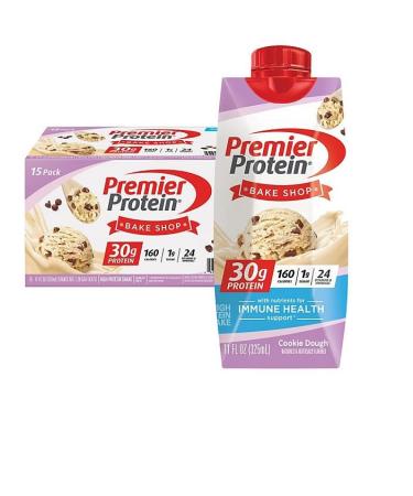 Premier Protein 30g High Protein Shake Cookie Dough 11oz. 15 pk.