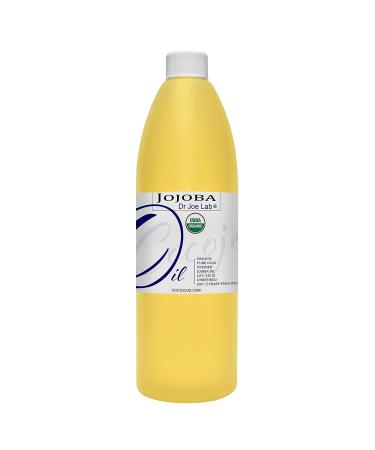Organic Jojoba Oil - 100% Pure Unrefined Cold Pressed Virgin Oil for Skin, Hair & Body - 16 oz - Buy Online on GoSupps.com