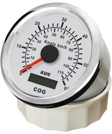 KUS GPS Speedometer Odometer 60 Knots 110 KM/H for Boats & Yachts - 85mm Backlight (White) - Fast International Shipping - Buy Online on GoSupps.com