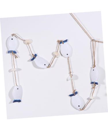 Alipis 1 Pc Fish Hanging Ornament Wedding Ornament Home Decorations Wooden Wall Hanging The Mediterranean Blue and White 102X4.2CM - Buy Online on GoSupps.com