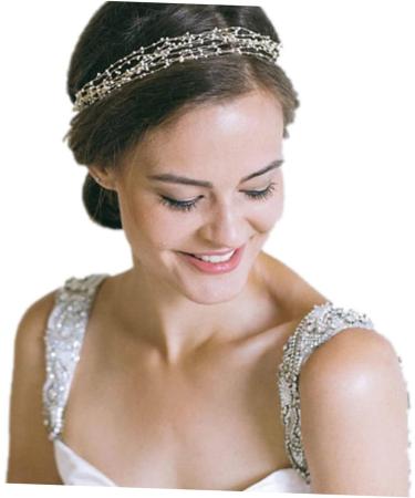 FRCOLOR Party Headband Pearls Headwear Wedding Headband Hair Ribbons for Wedding Hair Band Headband Rhinestone Bridal Headband Rhinestone Headpiece Bride Headpieces for Wedding - Buy Online on GoSupps.com