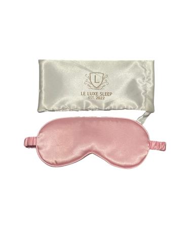 Le Luxe Silk Sleep Mask (Luxury Silk Sleep Mask  Made with 100% Real Natural Pure Silk Eye - Eye Cover - Eye Mask - Anti Aging - Skin Care - Ultra Soft - Light & Comfy (Pink)