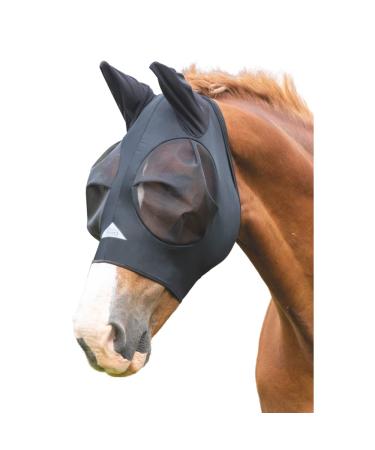 Shires Flyguard Pro Stretch Fly Mask - Jet Pony