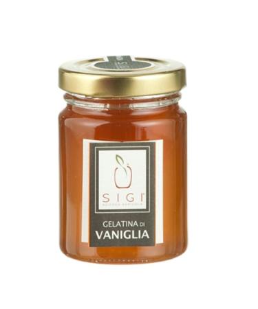 SIGI Azienda Agricola VANILLA Jelly | Free of Food Dyes Preservatives and Chemical Additives | 100% Artisanal and Natural | Handmade and Made in Italy | Jar 110gr.