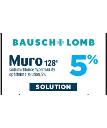Muro 128 5% Sodium Chloride Hypertonicity Ophthalmic Solution from Bausch + Lomb 0.5 Fl Oz (15 mL) - 3 Pack - Buy Online on GoSupps.com