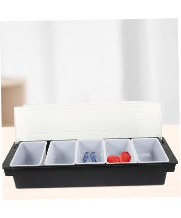 Alipis Box Dog Fruit Box Food Tray Sectional Food Serving Containers Dry Fruit Container Dried Fruit Plate 49.5X15.5X9CM Black - Buy Online on GoSupps.com