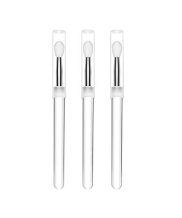 3Pcs White Silicone Lip Brushes Makeup Eyebrow Lip Brushes Cosmetic Makeup Brush Set Lipstick Applicator Brush For Home Lip Applicator Brush Makeup Brushe and Tool Lip Brushes Beauty and Personal Care