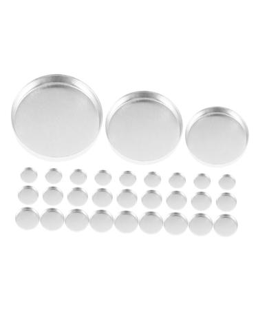 BESTYASH Godets Vides de Fards Paupi res en Aluminium 30 Pi ces Tailles Rondes 15/20/26 Mm Palette de Maquillage Diy Pots Cosm tiques de Voyage Polyvalents