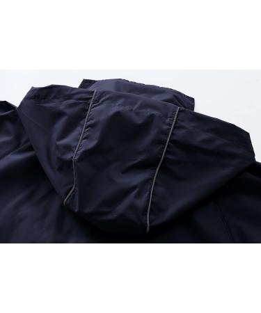 Spmor Men's X-Large Navy Waterproof Windbreaker Jacket - Lightweight & Packable - Buy Online on GoSupps.com