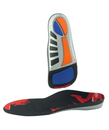 High Elastic Cushioning Insole Internal and External Eight Shaped X/O Arch Sports Insole(39) 39 D