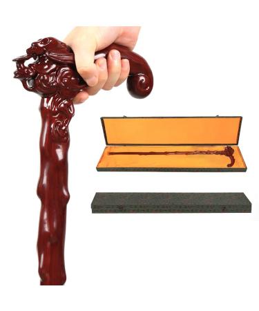 Red Sandalwood Cane Cane Wooden Non-Slip Cane Light and Strong Bearing 300 Pounds Can Be Used As A Beautiful Gift Gift Box Packaging Surprise Gift