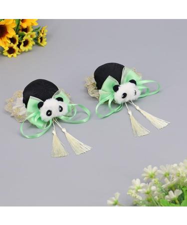 Limtula Womens Bows Hair Clip Cute Plush Panda Decorations Bowknot Hairpin Cosplays Lolitas Hair Accessory for Party Show Red - Buy Online on GoSupps.com