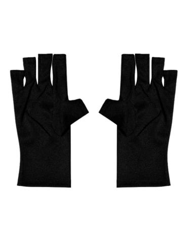 UV Gloves for Gel Nails 1Pair UV Protection Gloves for Manicures Anti UV Gloves Gel Manicures Glove Professional Protection Fingerless Gloves UV Shield Gloves for Nail Art Skin Care