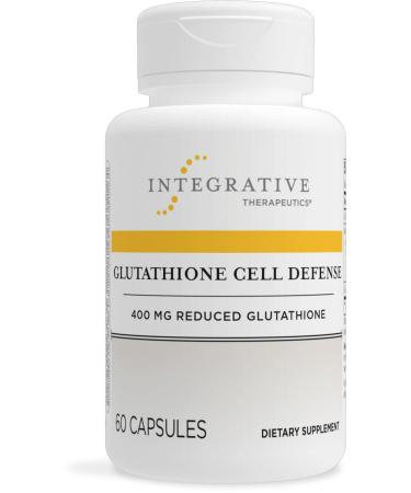 Integrative Therapeutics Glutathione Cell Defense - 400 mg Reduced Glutathione per serving - With L-Cysteine and Anthocyanins from Beet Root - Elderberry Concentrate - Gluten Free - Dairy Free - 60 Capsules