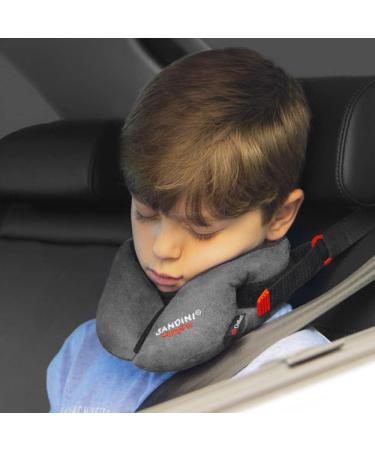 SANDINI SleepFix Kids Outlast Child Neck Pillow - Supportive Temperature-Regulating Neck Cushion for Car, Bike, and Travel - Prevents Head Tilting - Anthracite - Buy Online on GoSupps.com