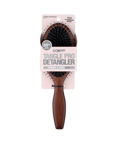 Conair Tangle Pro Detangler Brush for Normal & Thick Hair â€“ Wooden Cushion Hair Brush - Buy Online on GoSupps.com