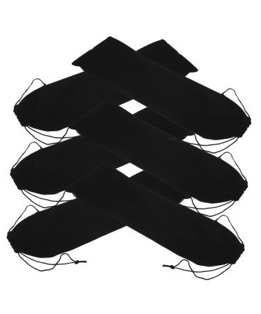 Housoutil 6pcs Hair Dryer Dust Bag Hair Curler Organizer Hair Tools Cover Travel Modeling Tool Box Flannel
