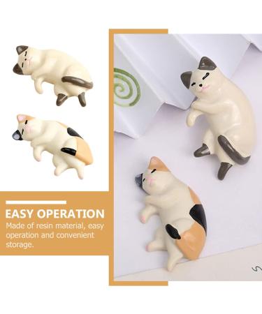 Buy Lurrose Cat Design Pen Holder Organizer - 4pcs Manicure Pencil Holder for Office Desk Decor & Miniature Cake Topper - Buy Online on GoSupps.com