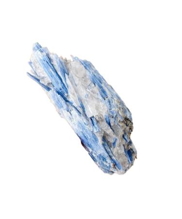 Room Decoration Natural Quartz Cyanite Stripe Crystal Raw Stone Gemtsone Irregular Blue Kyanite Rough Stone Specimen (Size : 300-350g)