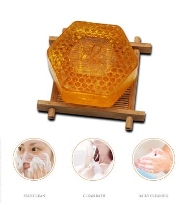 Juliesack Natural Handmade Honey Soap Bar 100g - Nourishes Dry Skin Treats Acne & Reduces Pores with Jojoba & Almond Oils - Buy Online on GoSupps.com