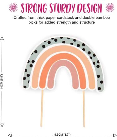 Neutral Rainbow Cake Topper - Buy Online on GoSupps.com