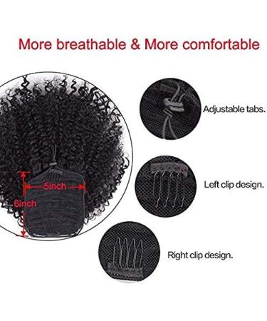 Synthetic Curly Hair Ponytail Short Afro Curly Ponytail Hair Piece for African American Black Women Ponytail Extension Afro Drawstring Curly Ponytail for Women - Buy Online on GoSupps.com