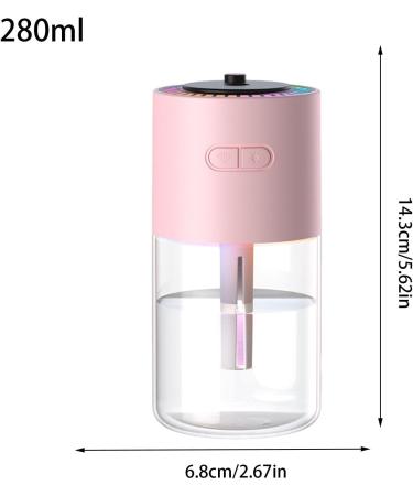 Tabletop Humidifier - 280ml Facial Mister Desk Personal Air Humidifier - Rechargeable Cool Mist Humidifiers with Starry Projector Personal Desktop Humidifier for Bedroom Nightstand Pink - Buy Online on GoSupps.com