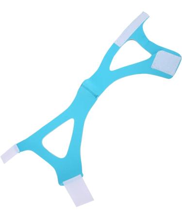 Adjustable Anti-Snoring Chin Strap - Breathable Jaw Support Belt in Sky Blue - Buy Online on GoSupps.com