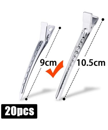 MBSOMNUS 36-Piece Hair Clips Set - Metal 9cm Duckbill Alligator Hairdresser Clips for Women & Girls - Ideal for Hairdressing Salon & Styling - Silver Compartment Clamps - Buy Online on GoSupps.com