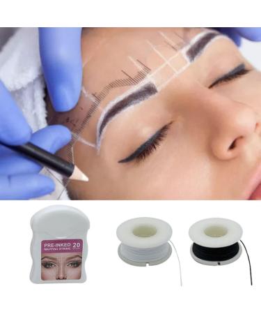 Eyebrow Mapping String Pre-Inked Microblading Mapping String Microblading Brows String Supplies Eyebrow Tool Black - Buy Online on GoSupps.com