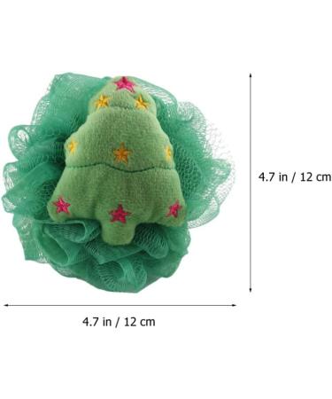 FRCOLOR 4pcs Christmas Bath Loofah Set - Santa Claus & Xmas Tree Pouf Shower Sponge for Kids | Exfoliating Body Scrubber - Buy Online on GoSupps.com