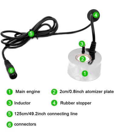 Wandou 24V Ultrasonic Mist Maker Fogger with Power Adapter Silver Fish Reptile Tank Mister Fogger Fountain Pond Air Humidifier Atomizer(UK Plug) - Buy Online on GoSupps.com