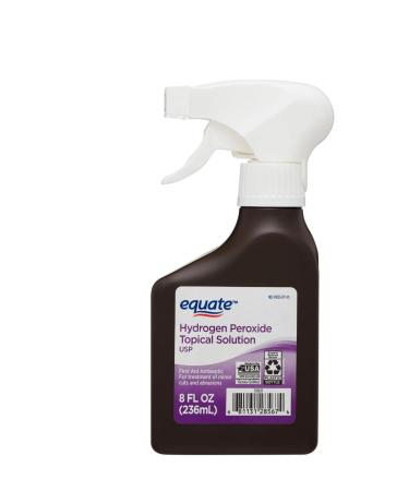3% Hydrogen Peroxide Topical Solution Antiseptic Spray 8 fl oz Pack of 02