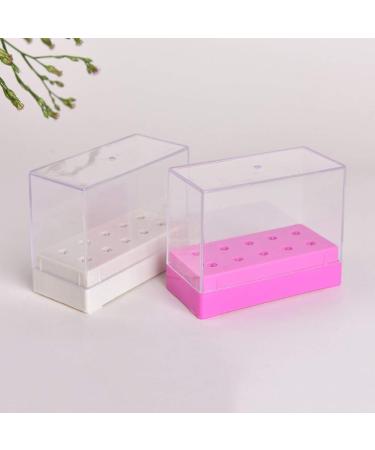 10 Holes White Bits Holder Exhibition Displayer Nail Drill Bit Holder Professional Manicure Tools 7.9 * 3.7 * 6.2cm 1pcs - (Color: White) - Buy Online on GoSupps.com