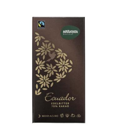 Naturata Naturata Bitter Ecuador Chocolate 70% Organic Cocoa 100 g